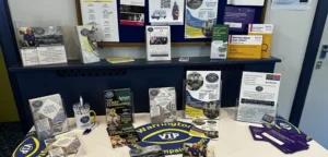 An image of leaflets displayed during the VIP open day.