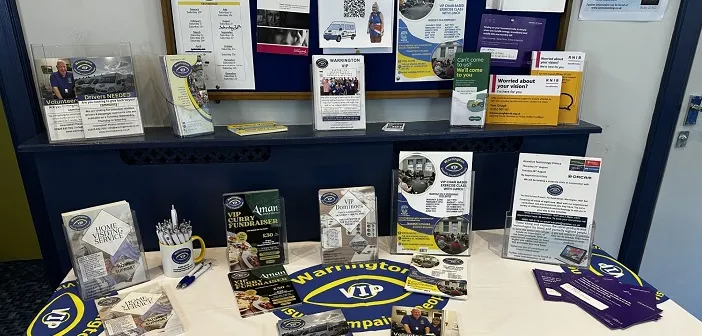 An image of leaflets displayed during the VIP open day.